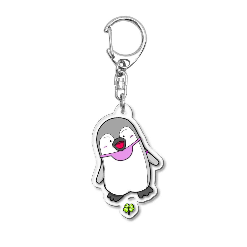 村のペンギンSHOPのコウテイペンギンの赤ちゃん Acrylic Key Chain