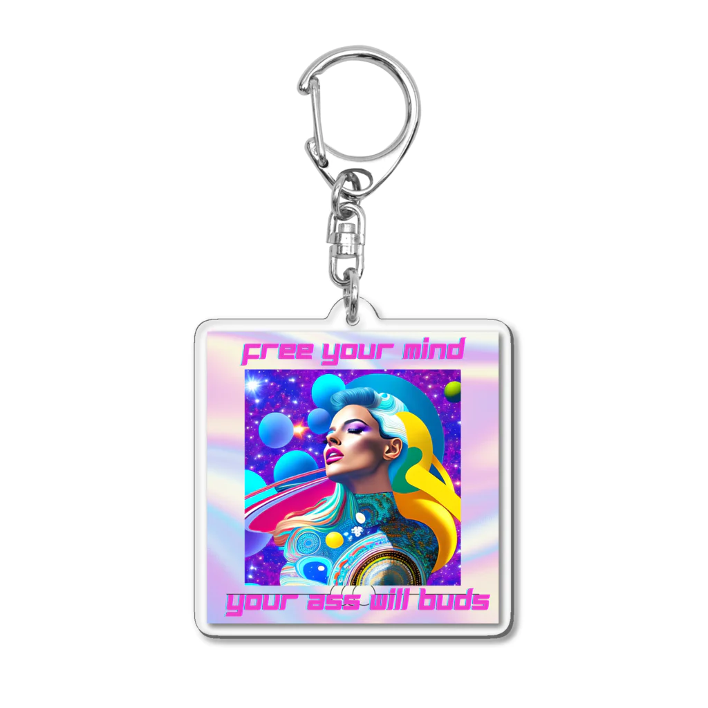 Modern PsychedelicのFree your mind#2 Acrylic Key Chain