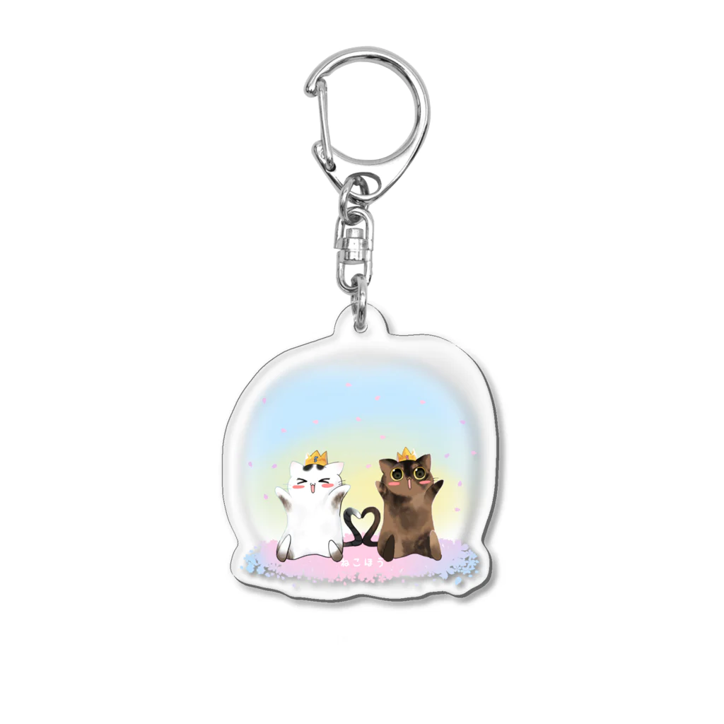 ねこほうチャンネル公式グッズのチロモモ5歳バースデイ Acrylic Key Chain