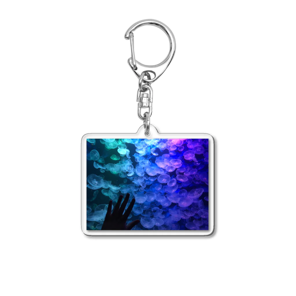 かなさんのおみせ。の薄浅葱から青紫へ移りゆく君 Acrylic Key Chain