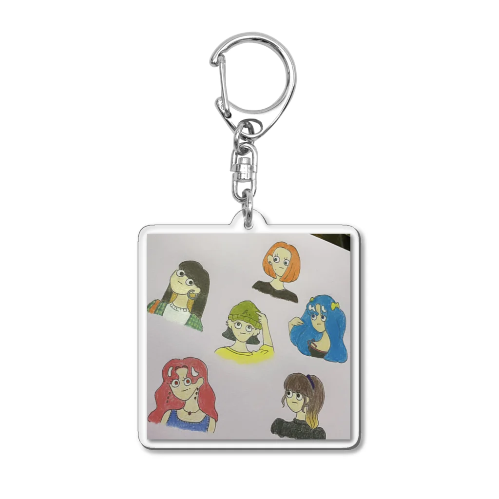 ぷれーりーのカラフルズ Acrylic Key Chain