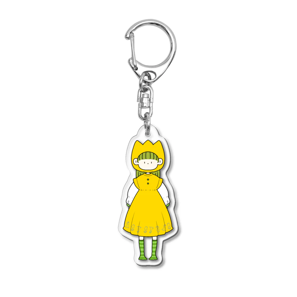 にか。の雑貨屋さん。の🌷チューリップちゃん。〈きいろ〉🌷 Acrylic Key Chain