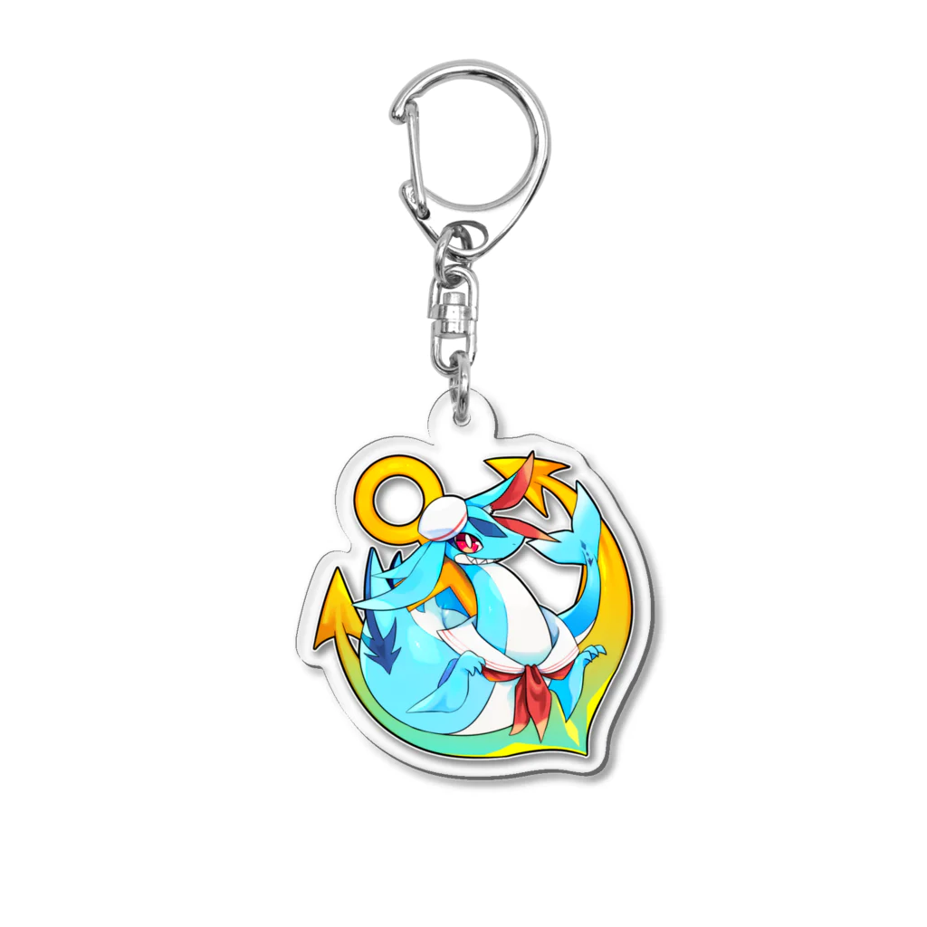 オルカ🐉⚓＠人々をドラゴンにしたいVtuberの描きおろしおるどら缶バッジ＆アクキー Acrylic Key Chain