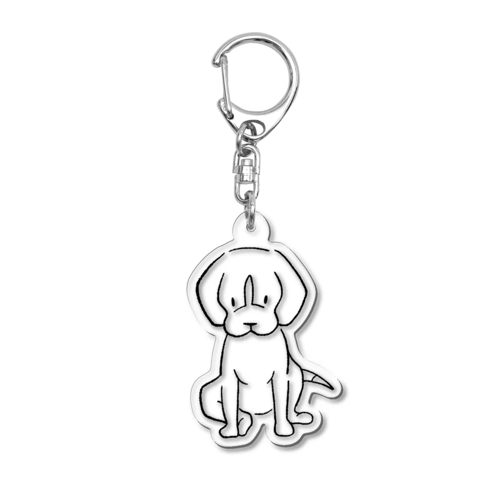 ビーグルの耳のビーグル座り Acrylic Key Chain