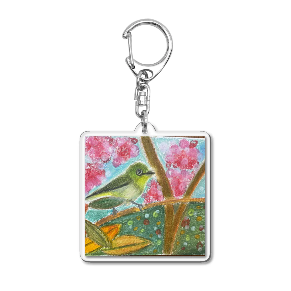 DaNアートSHOPのメジロ Acrylic Key Chain