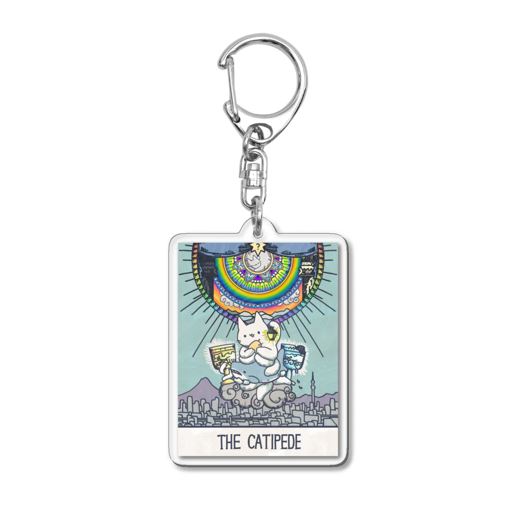 出張！百足猫商店のタロット風ムカデネコ Acrylic Key Chain