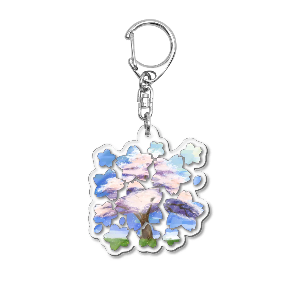 澪標(みおつくし)の桜満開 Acrylic Key Chain