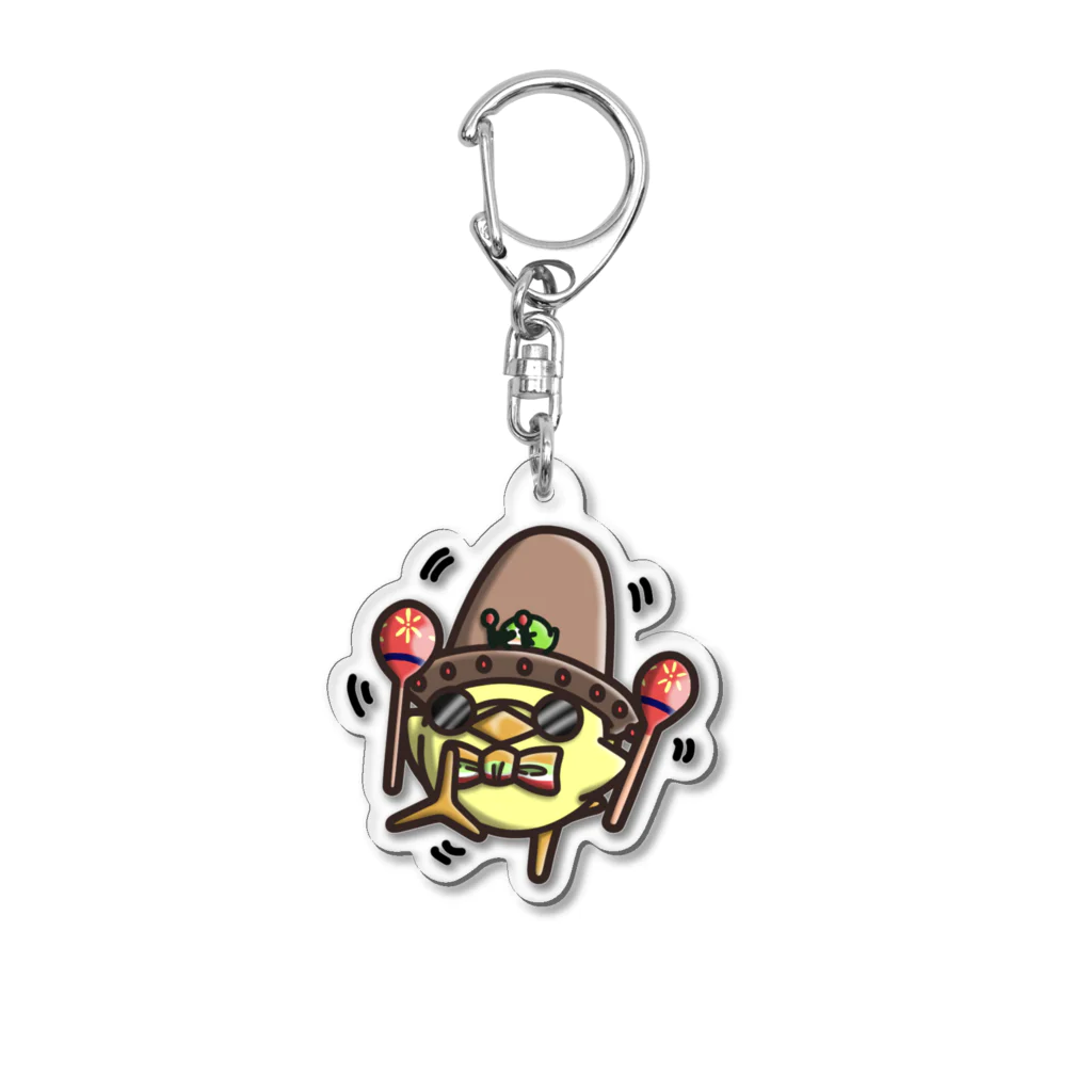 ひよこ男爵とまだむにゃんのあみーご男爵 Acrylic Key Chain