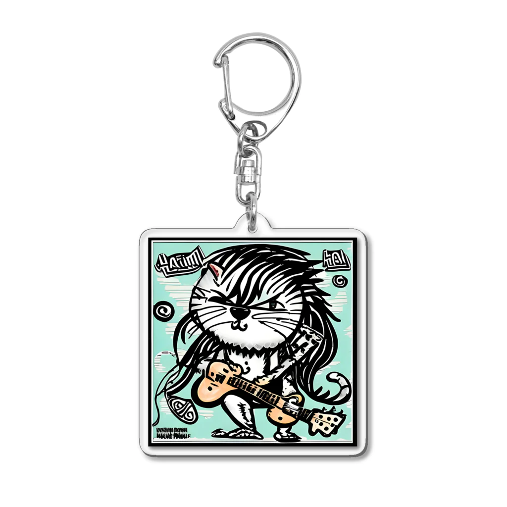 Alacarteの猫仙人のロックンロール🎶 Acrylic Key Chain