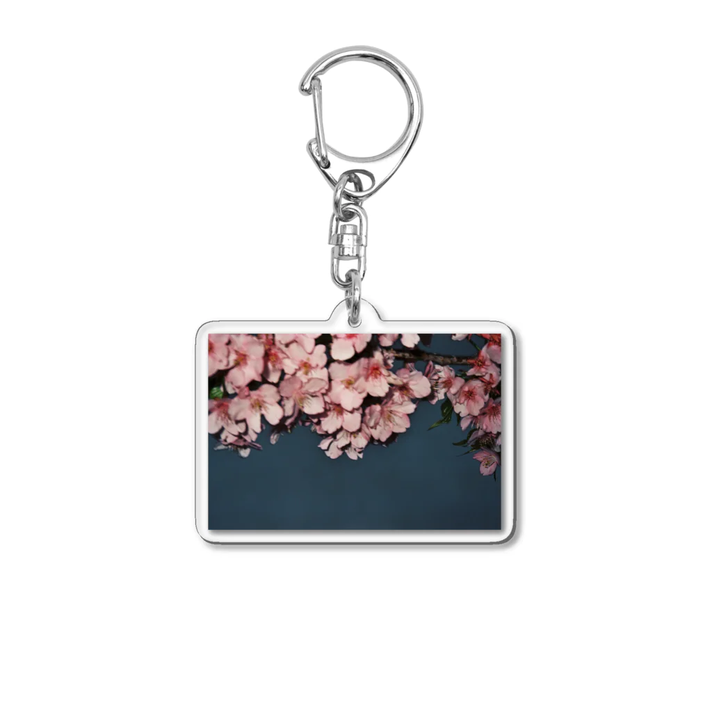 フィルムカメラ屋さんのボケた桜 Acrylic Key Chain