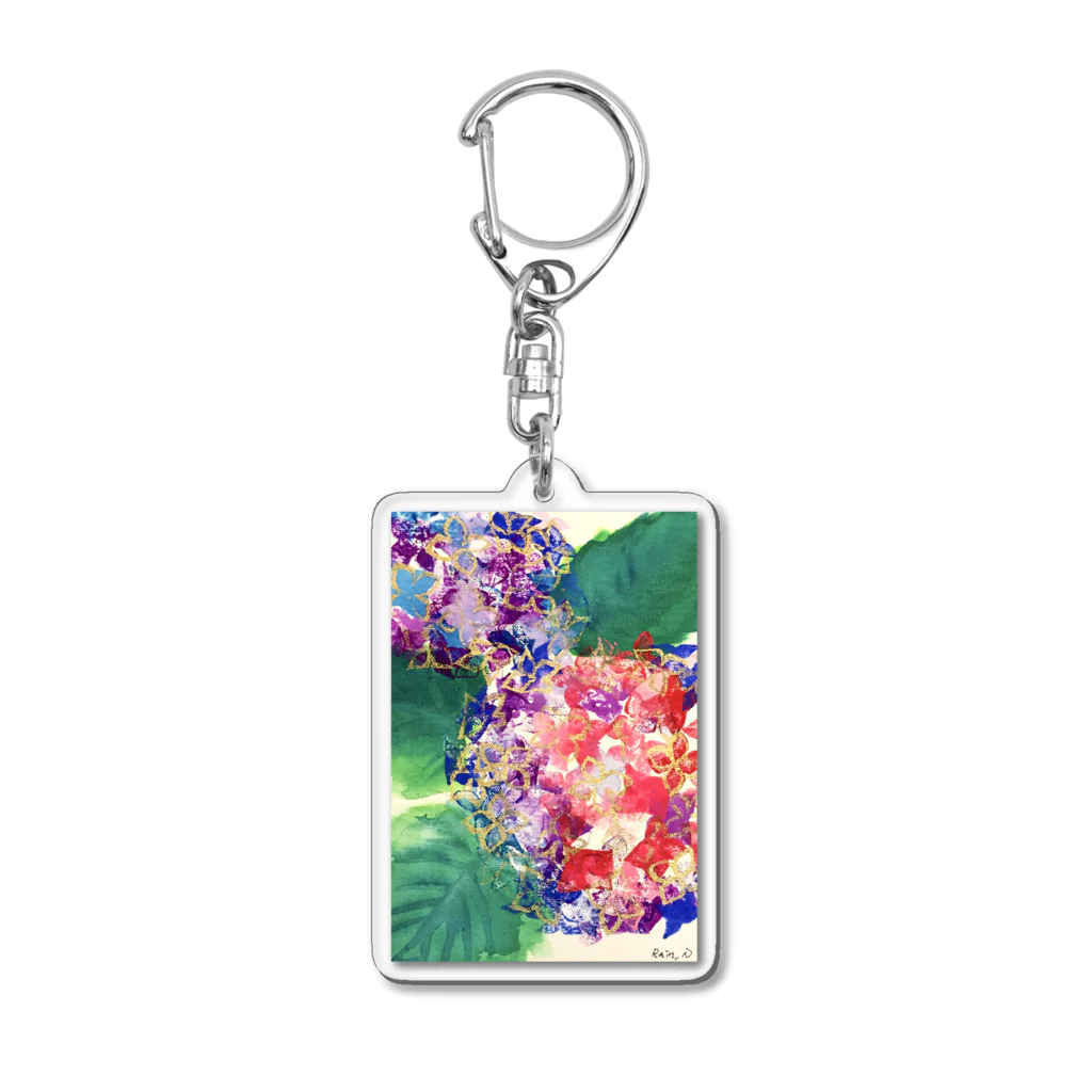 季節の庭園（ななみ紗名のショップ）の紫陽花のグッズ Acrylic Key Chain