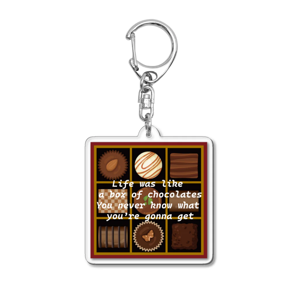 soi hẻm rojiのチョコレート名言 Acrylic Key Chain