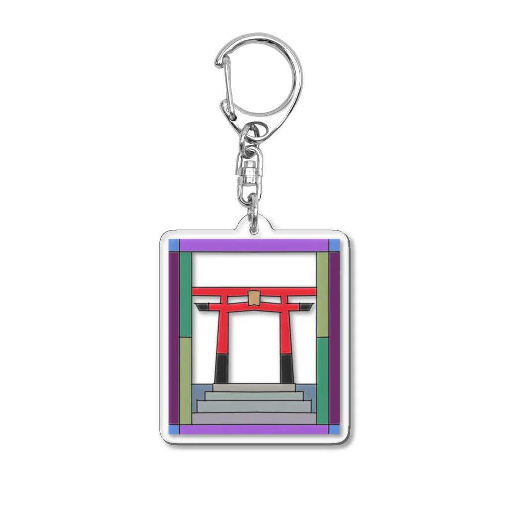 ぬんぬんしょっぷのステンドガラスっぽいグッズ Acrylic Key Chain