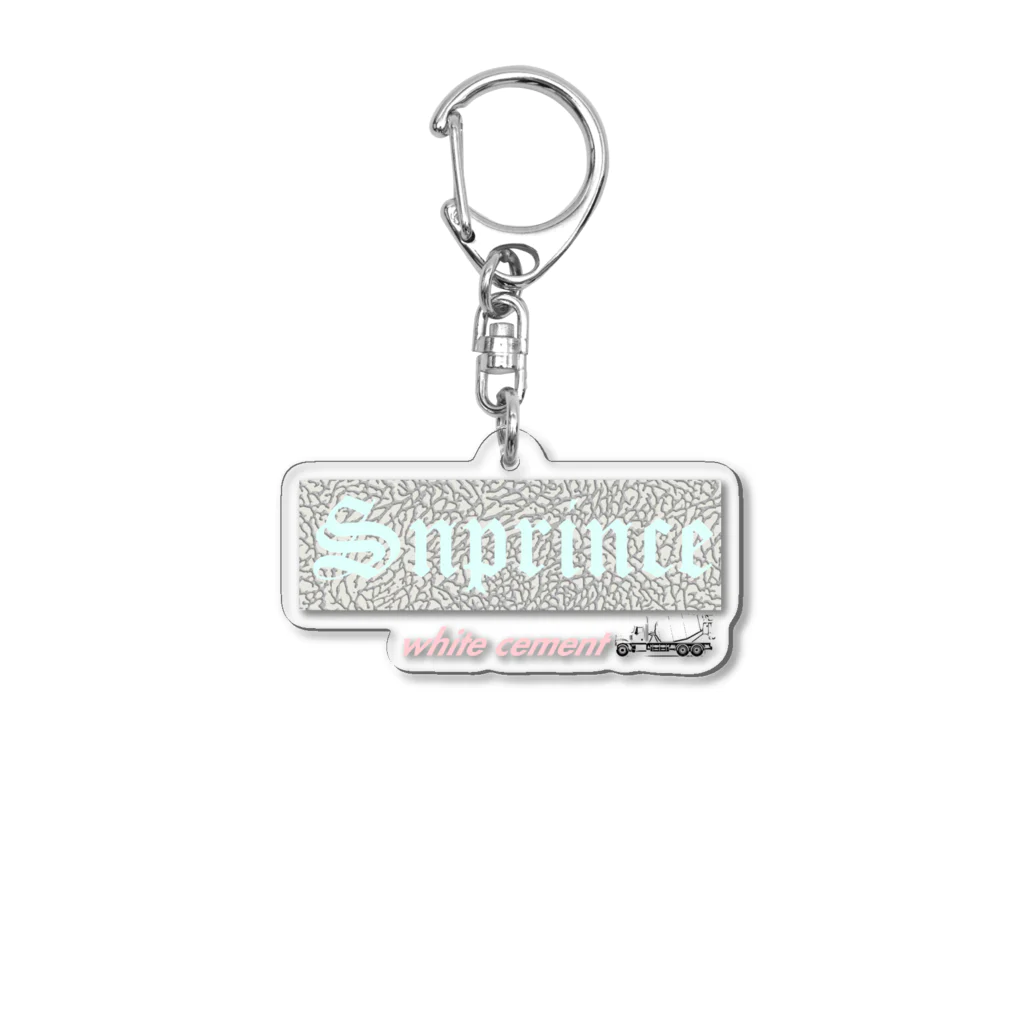 王子のアパレル Snprinceのwhite cement Snprince boxlogo アクリルキーホルダー