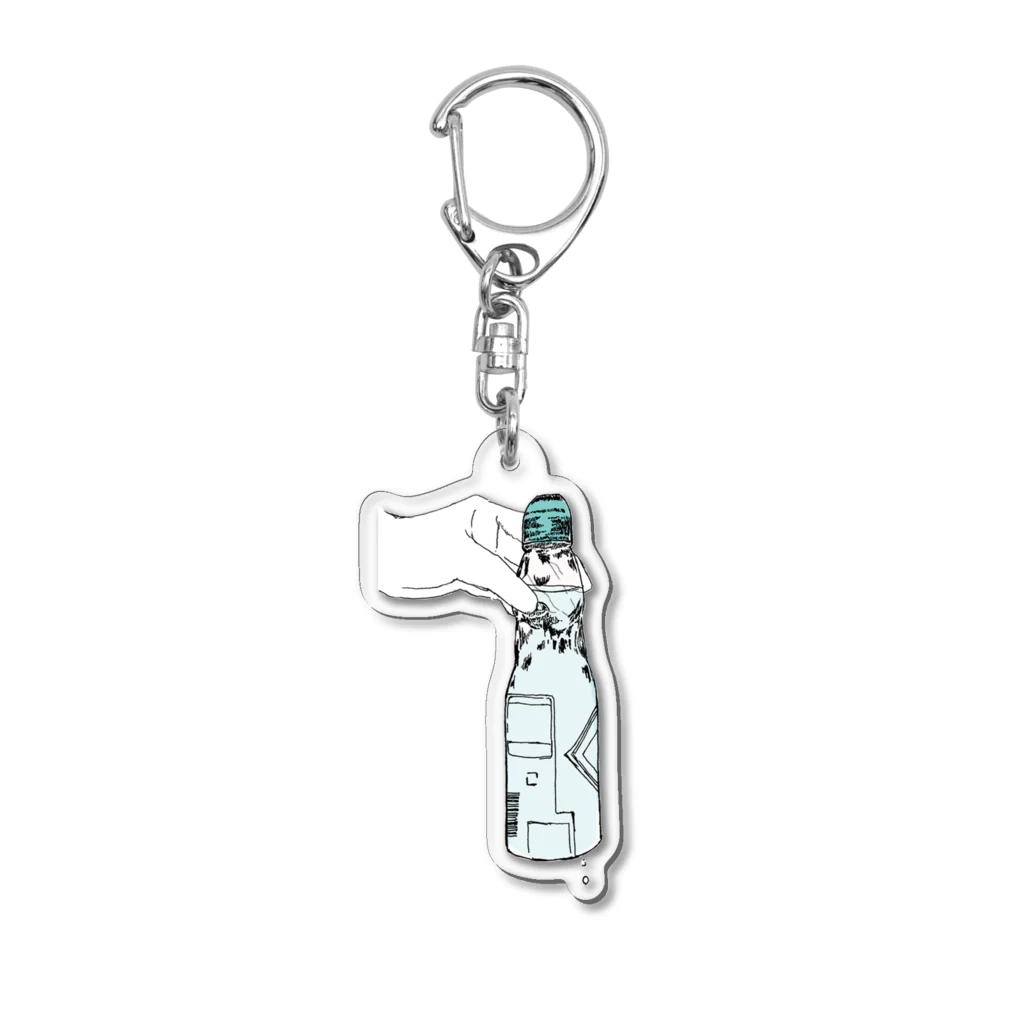 石段のいろいろの結露したたる！ラムネ瓶 Acrylic Key Chain