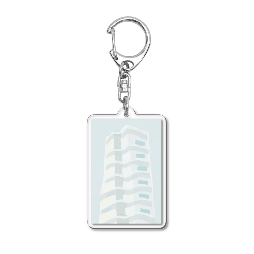 toll/sae tsuchiyaのマンションの絵 Acrylic Key Chain