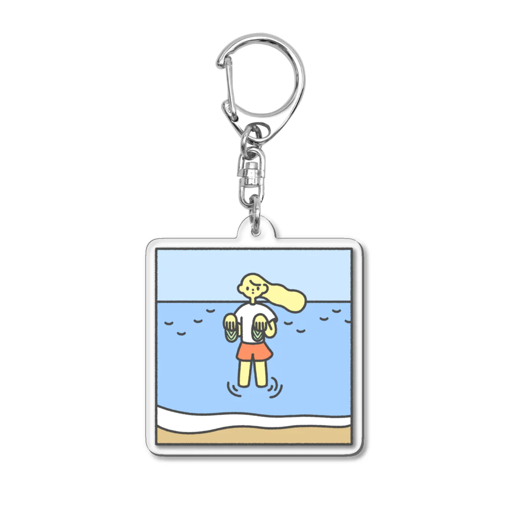 野花の𝙂𝙞𝙧𝙡 𝙞𝙣 𝙩𝙝𝙚 𝙎𝙚𝙖 Acrylic Key Chain