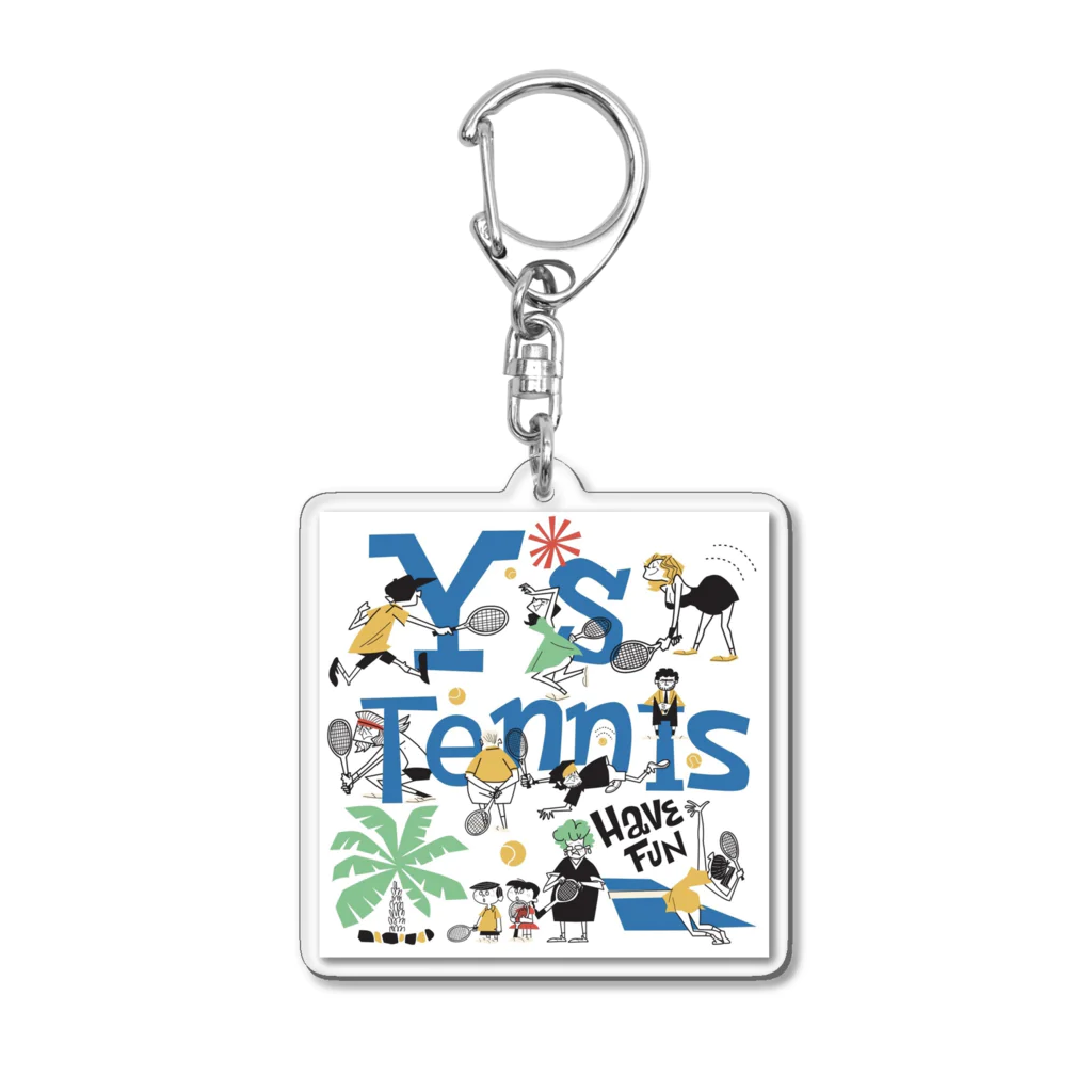 Y's TennisのY's Tennisシャッター柄 Acrylic Key Chain