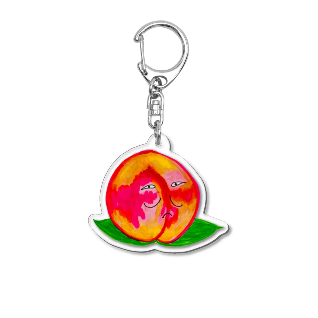 たまごセレクトショップのpeachtamago Acrylic Key Chain