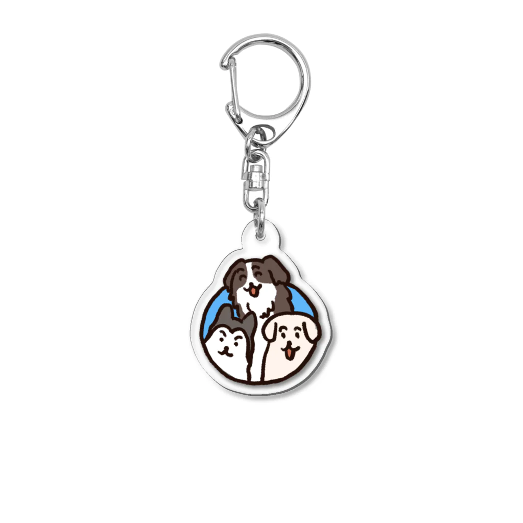 自由の飛び出す犬 Acrylic Key Chain