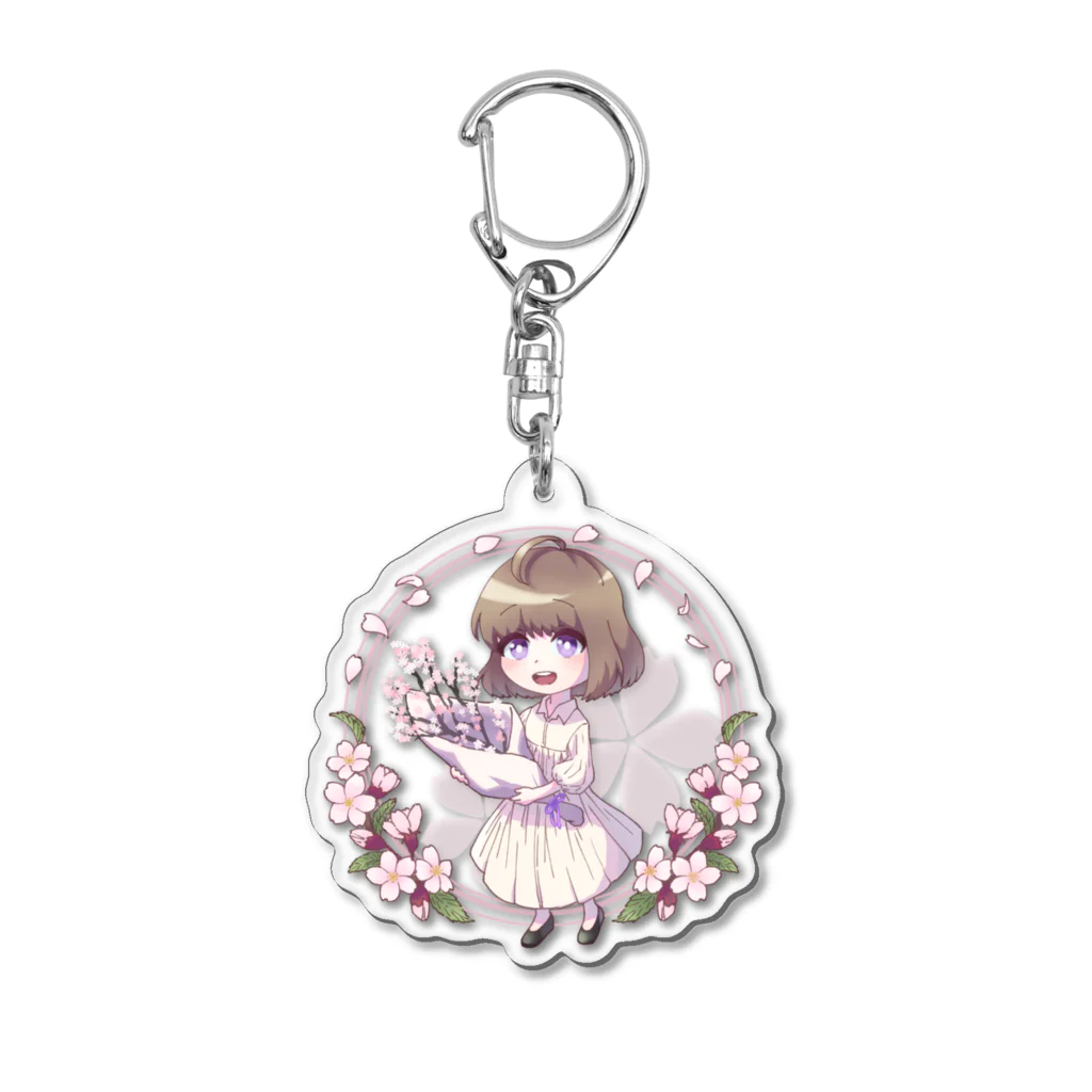 みやペリの花咲く少女 春 Acrylic Key Chain