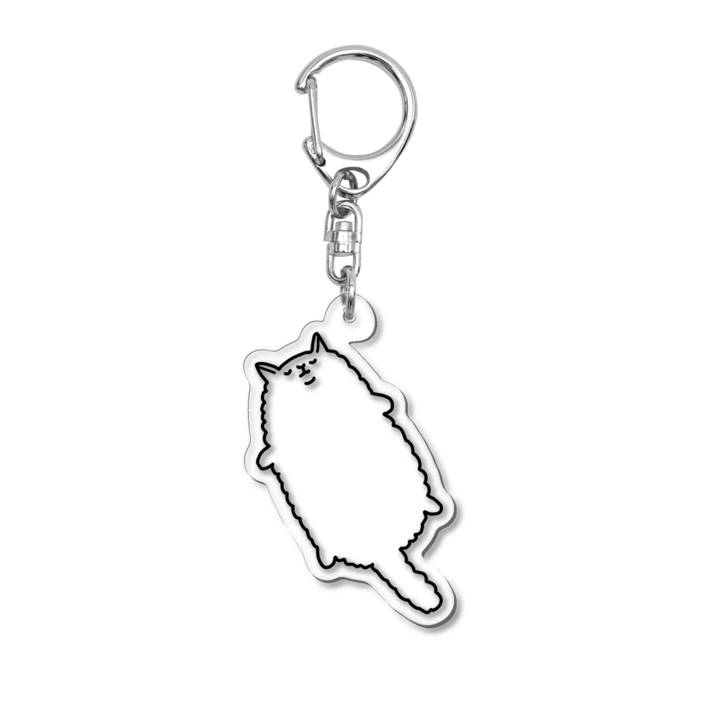 モッコのもふもふしたネコのひらき Acrylic Key Chain