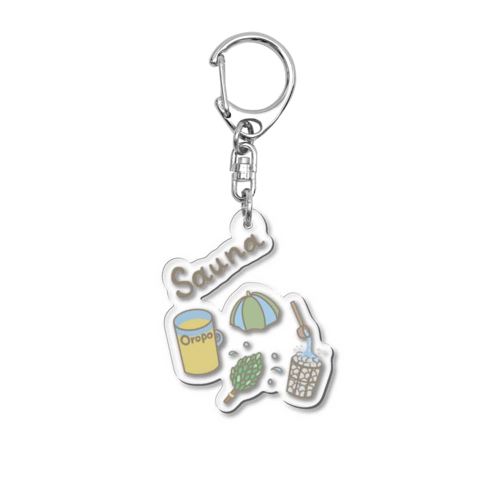 SAUNA life Acrylic Key Chain by Kukka SAUNA ( SAUNA_hana ) ∞ SUZURI