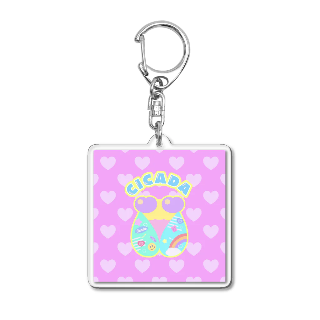 みずあめあいすの♡せみ×かわいいしか勝たん♡ Acrylic Key Chain