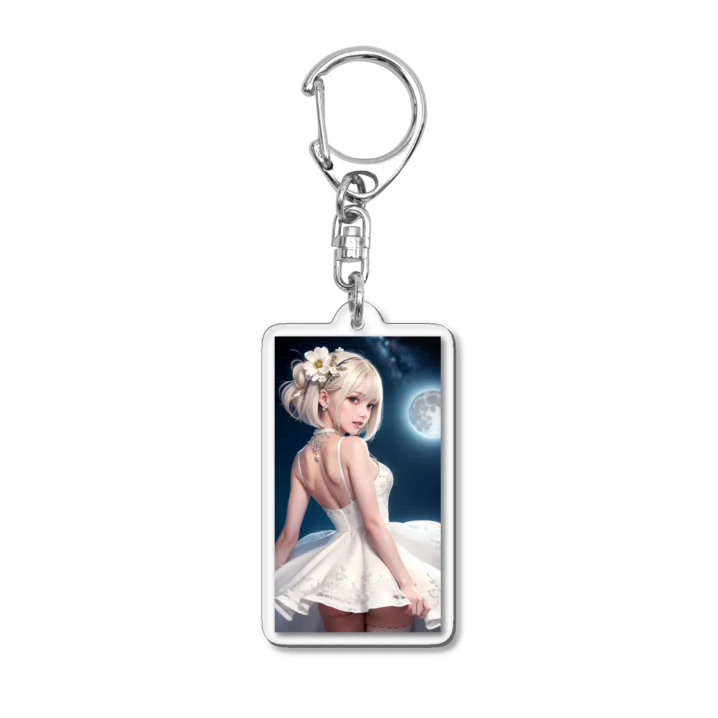 天乃鯱の月と少女 Acrylic Key Chain