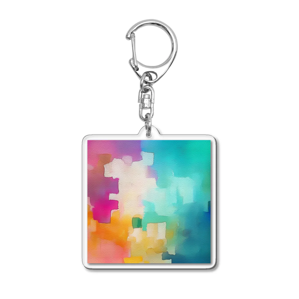 artisticの水彩ペインティング Acrylic Key Chain