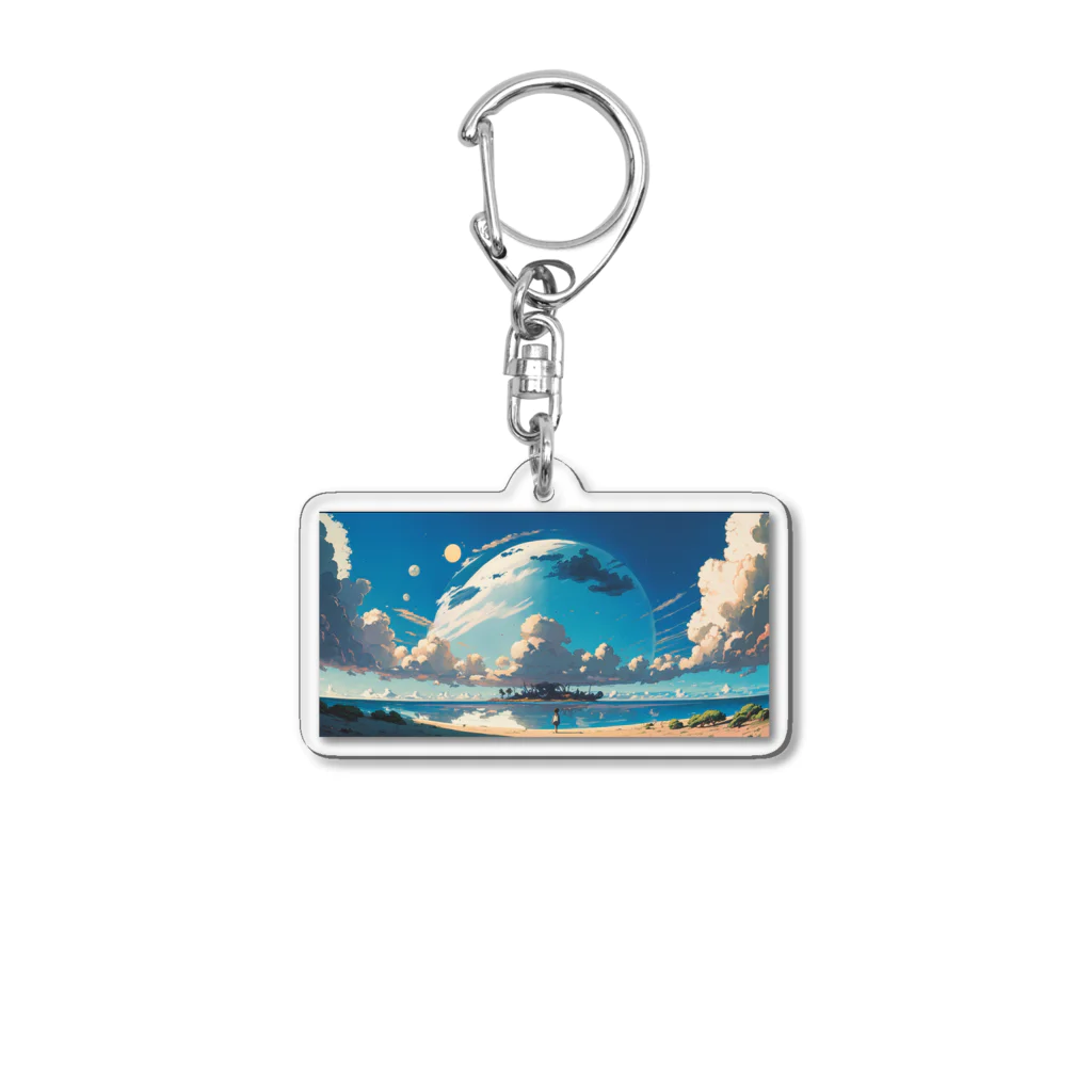 ギフト丸の海と空と私 Acrylic Key Chain