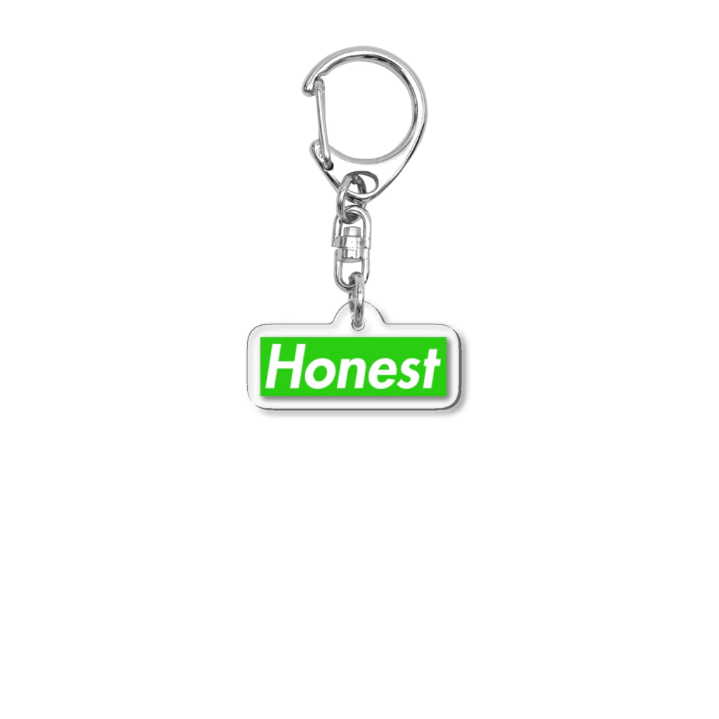 Honest のボックスロゴ(ラッキーグリーン) Acrylic Key Chain