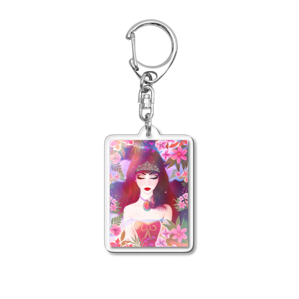 💖宇宙整体♪🌈♪こころからだチャンネル♪💖のuniversalPrincess 紅の女神様 Acrylic Key Chain