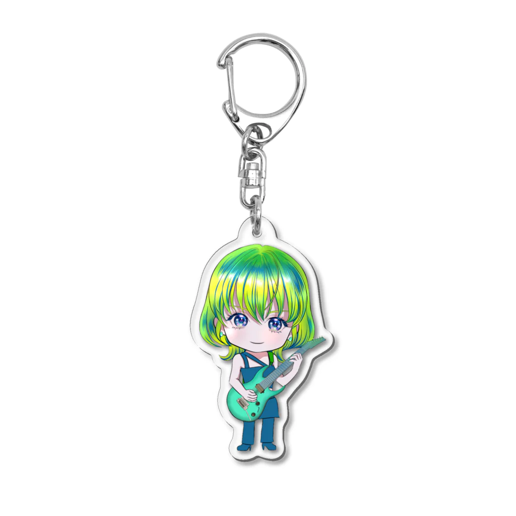 ＡIＫＡのお店のギタリストキーホルダー(グリーン) Acrylic Key Chain