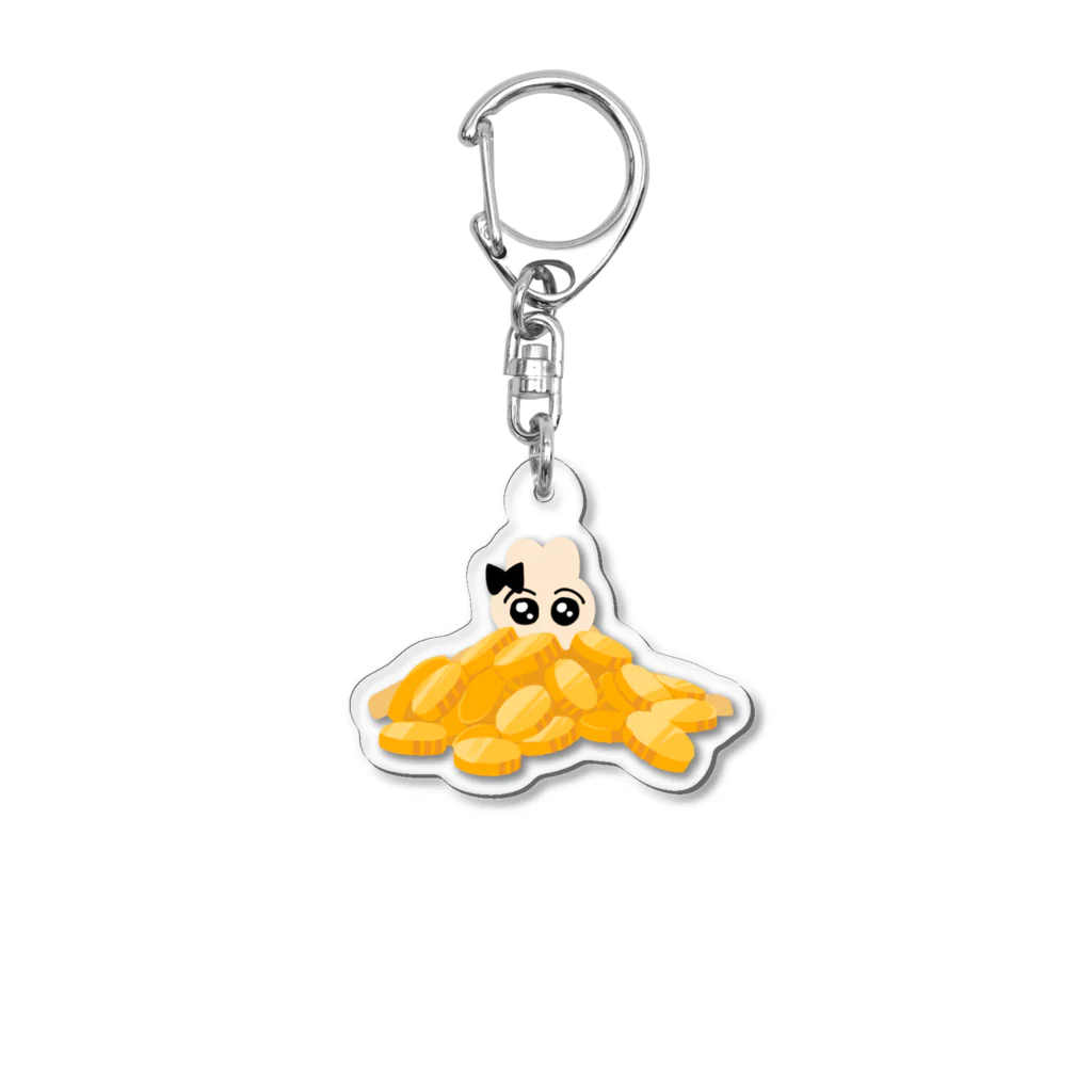 げんぴょんのこいんまみれうさぎ Acrylic Key Chain