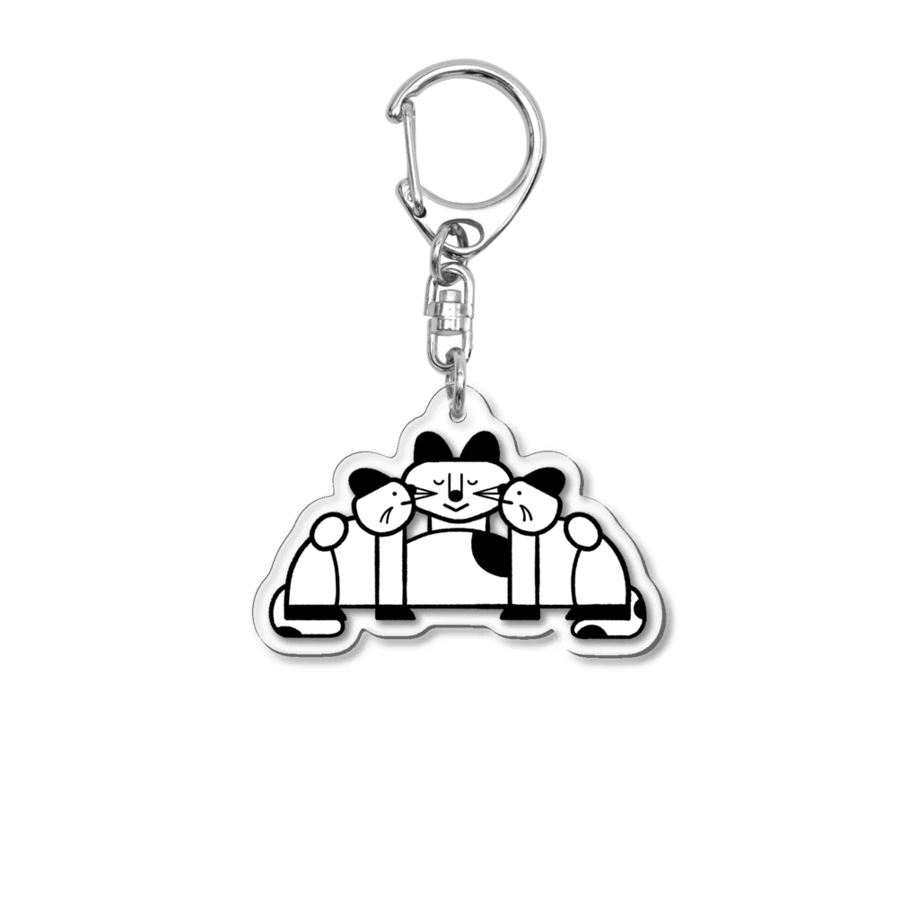 nuru  SHOP  のねこのおやこ チュー Acrylic Key Chain