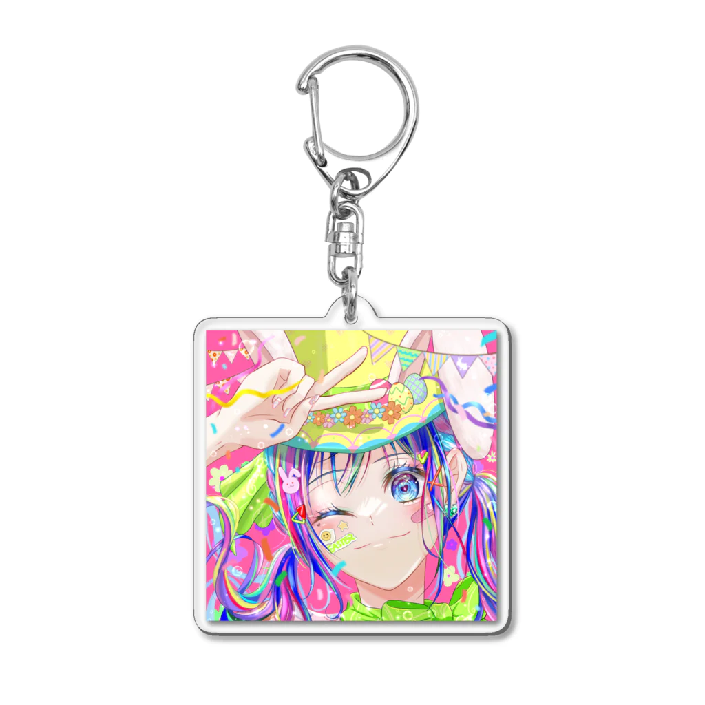 Nene's shopのEASTER BUNNY GIRL Acrylic Key Chain