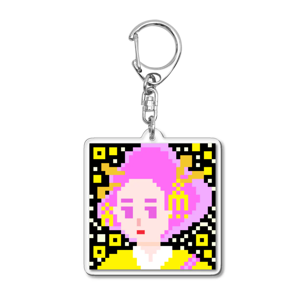 青天女AotennyoのPGC QR イエロー Acrylic Key Chain