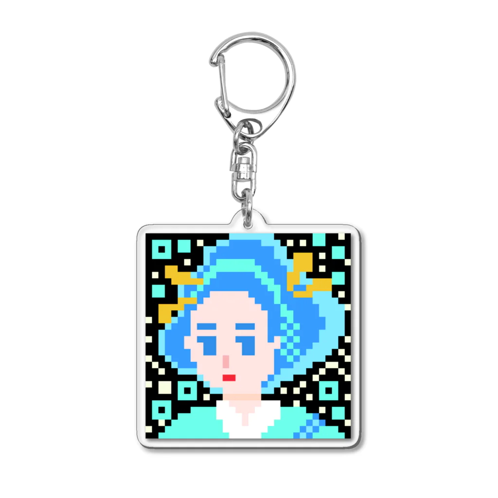 青天女AotennyoのPGC QR ブルー Acrylic Key Chain