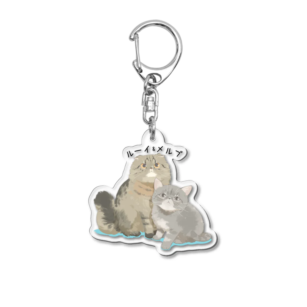 だいこくの猫絵生活ショップのルーイ&メルブ_猫絵生活 Acrylic Key Chain