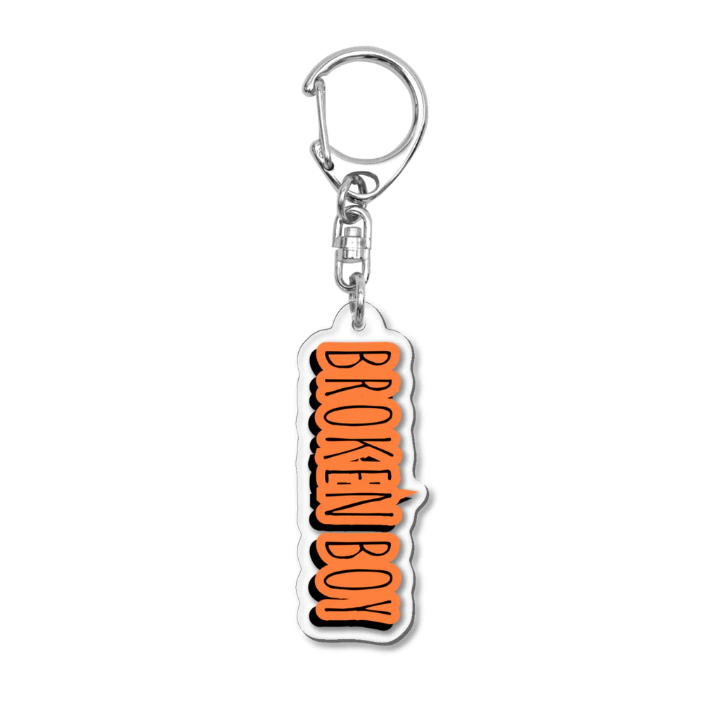 i=! ProjectのLOGO Orange Acrylic Key Chain