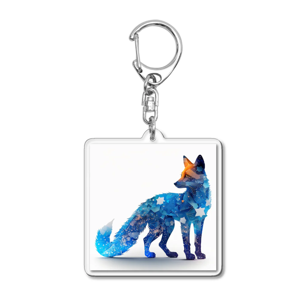 Cryptra_MidMadeのA Fox Made of Stars Acrylic Key Chain