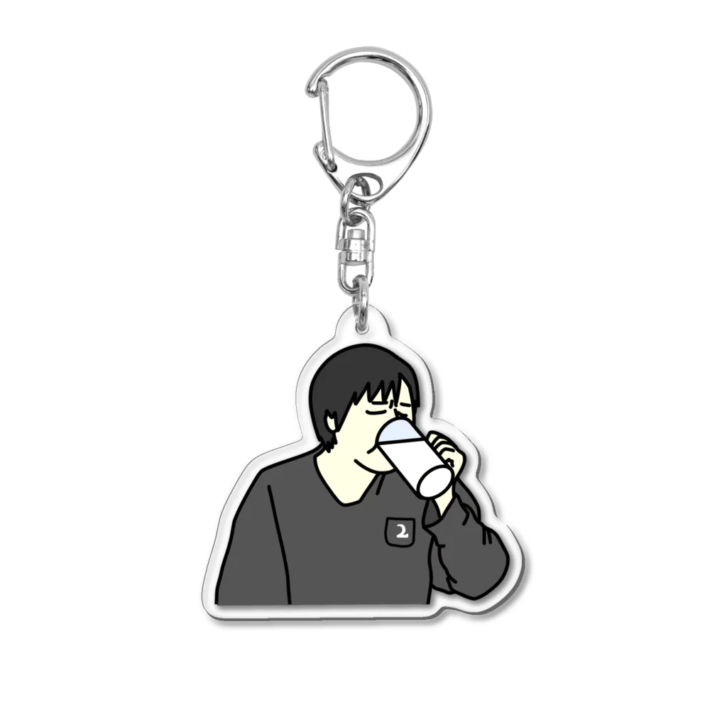 怪物くんの自由時間のジョッキ怪物 黒 Acrylic Key Chain