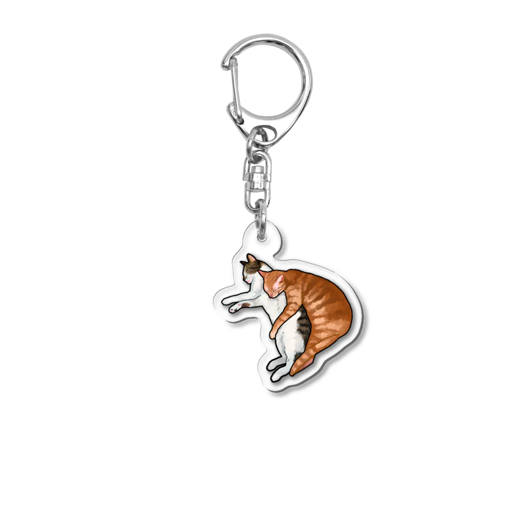 はとだワークスのペアねこ　ハグ Acrylic Key Chain