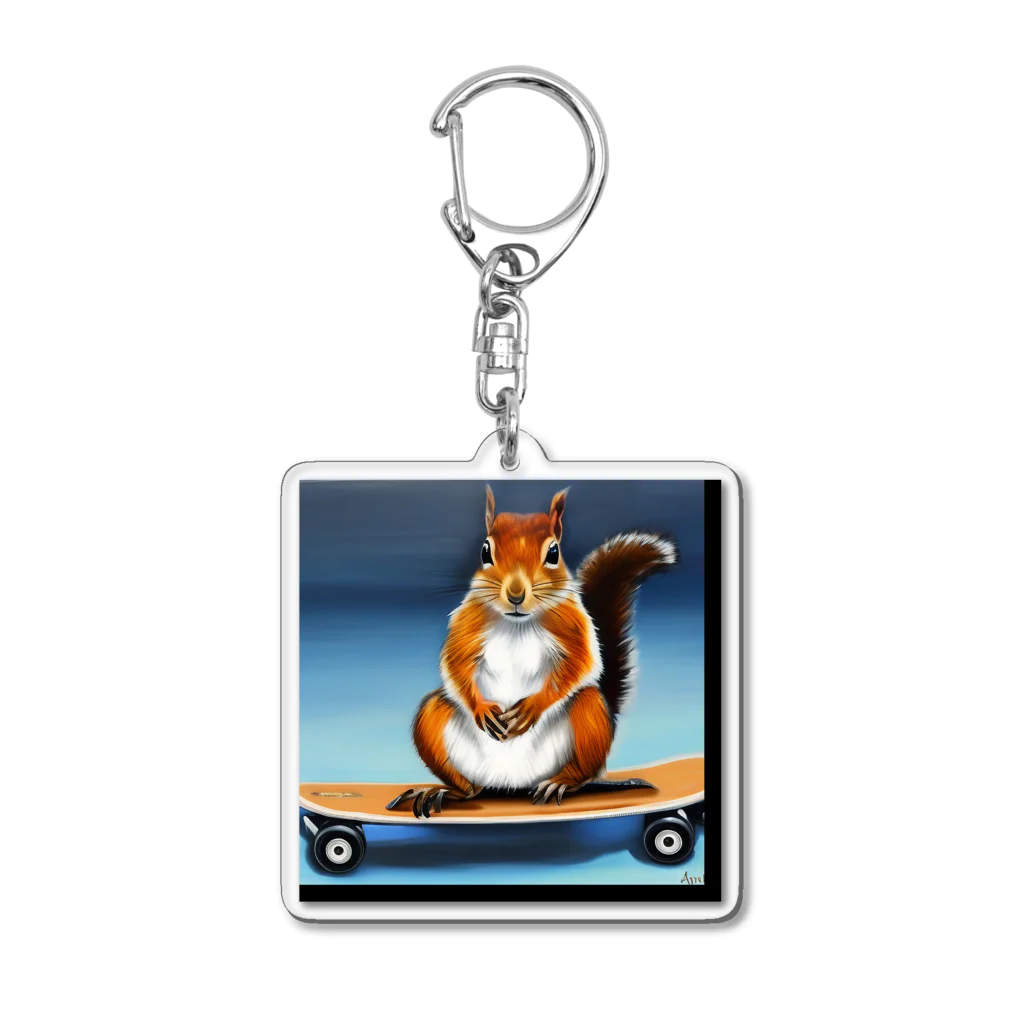 steventshirtsのスケートボードのリス Acrylic Key Chain