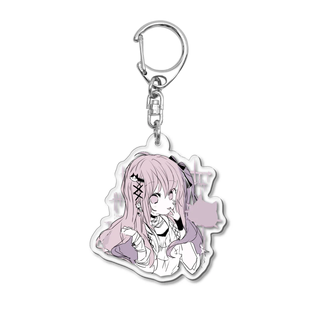 blossomのピンク✖紫系の地雷女の子 Acrylic Key Chain