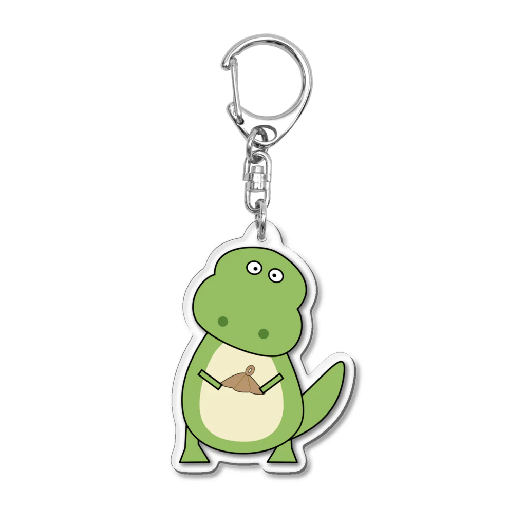 keiko_MIのサウナハットを拾った恐竜・ダイナソー Acrylic Key Chain