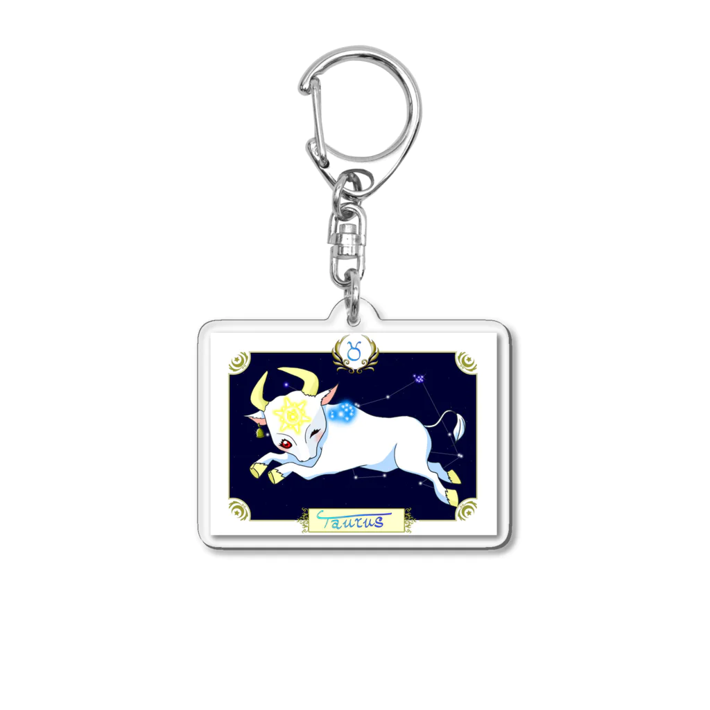 Cosmic TM colorsの太陽星座の星霊達「牡牛座」 ステッカー Acrylic Key Chain