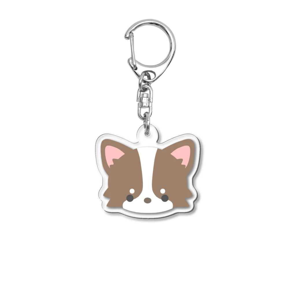 Nagatoのうちのわんこ(チョコタン白チワワ) Acrylic Key Chain