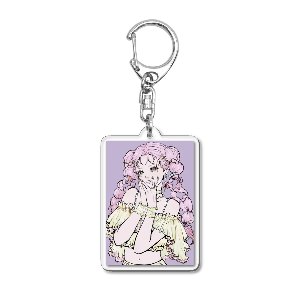 MIORI STOREのアイドルちゃん(背景あり) Acrylic Key Chain